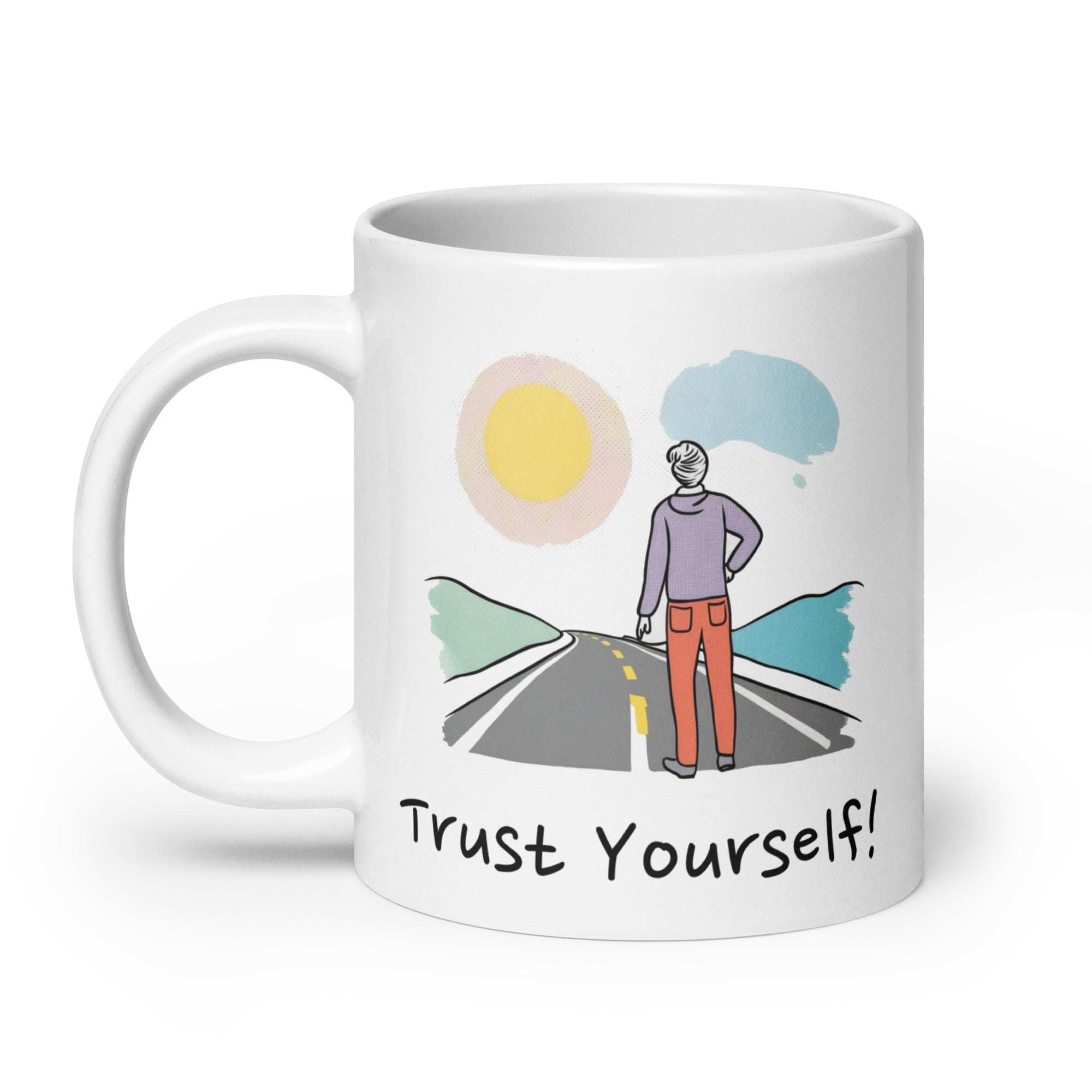 Trust Yourself! Daily Motivational Mug, Inspirational Ceramic Mug DenBox