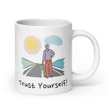 Trust Yourself! Daily Motivational Mug, Inspirational Ceramic Mug 20 oz DenBox