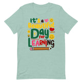 It's A Beautiful Day For Learning Shirt - Heather Prism Dusty Blue - DenBox