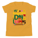 It's A Beautiful Day For Learning Youth T-Shirt - Mustard - DenBox