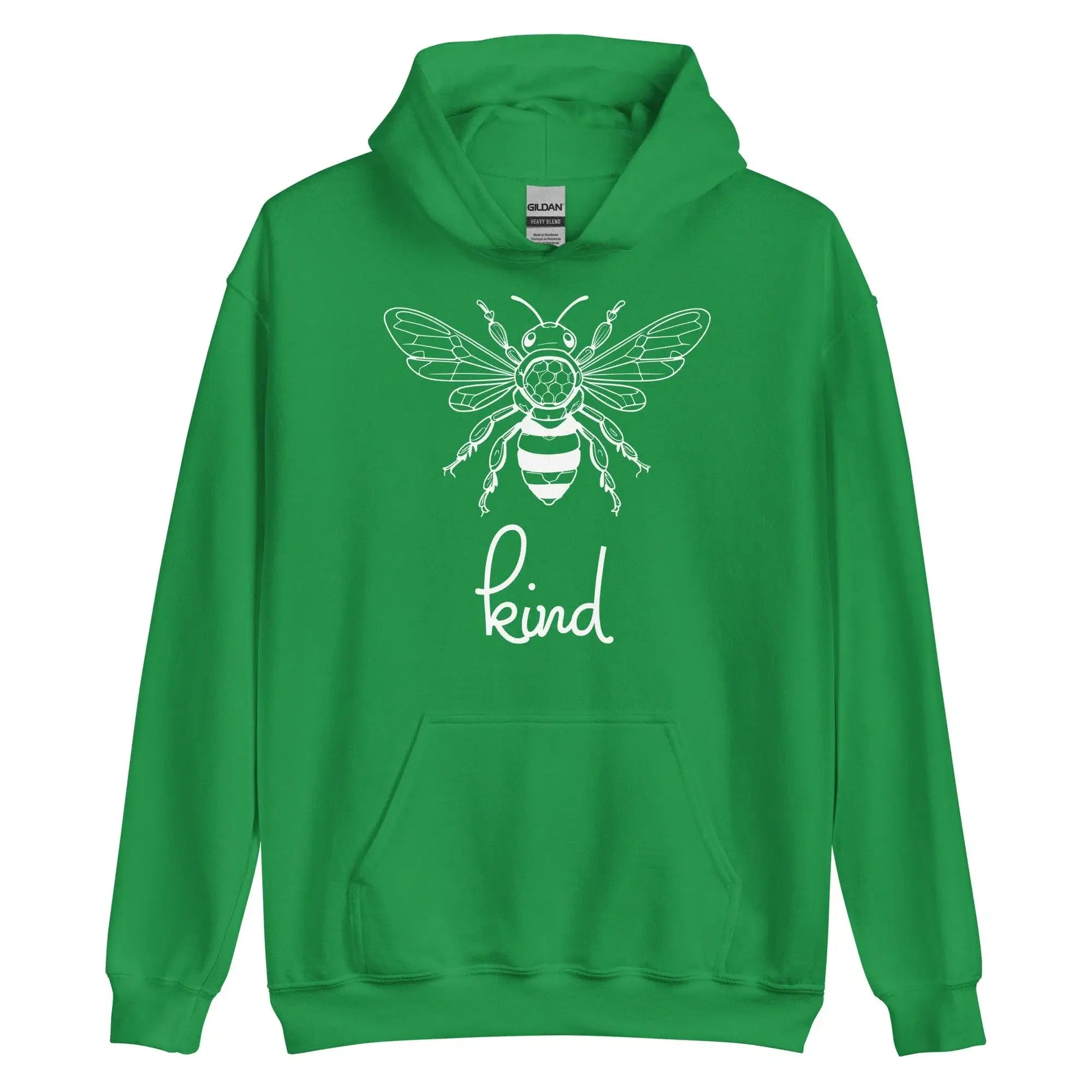 Bee Kind Hoodie, Gift For Bee Lovers Irish Green 3XL XL 2XL L M S DenBox