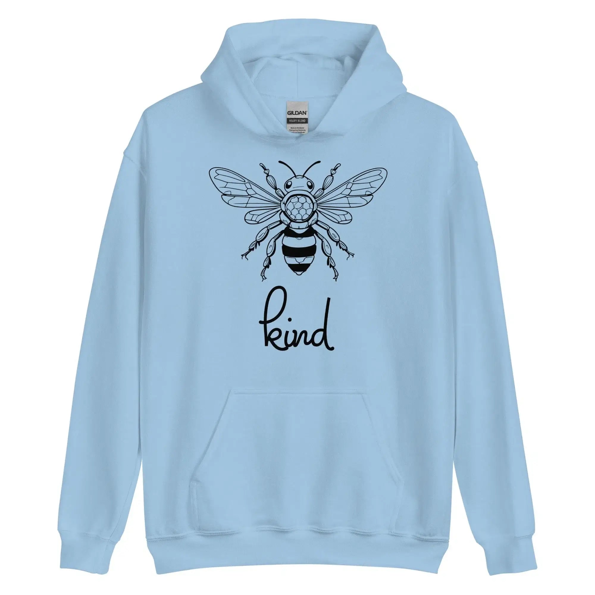 Bee Kind Hoodie, Gift For Bee Lovers Light Blue 3XL 2XL M XL L S DenBox