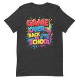 Game Over Back to School T-Shirt Dark Grey Heather DenBox