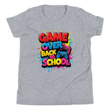 Game Over Back to School Youth T-Shirt Athletic Heather DenBox