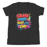 Game Over Back to School Youth T-Shirt Dark Grey Heather DenBox