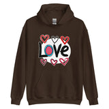 Pop-Art "Love." Hoodie, Gift for Pop-Art Lovers Dark Chocolate XL M S L 2XL 3XL DenBox