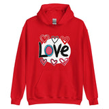 Pop-Art "Love." Hoodie, Gift for Pop-Art Lovers Red XL 2XL L M 3XL S DenBox