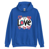 Pop-Art "Love." Hoodie, Gift for Pop-Art Lovers Royal L 2XL S M 3XL XL DenBox