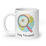 Stay Focused! Daily Motivational Mug, Inspirational Ceramic Mug DenBox